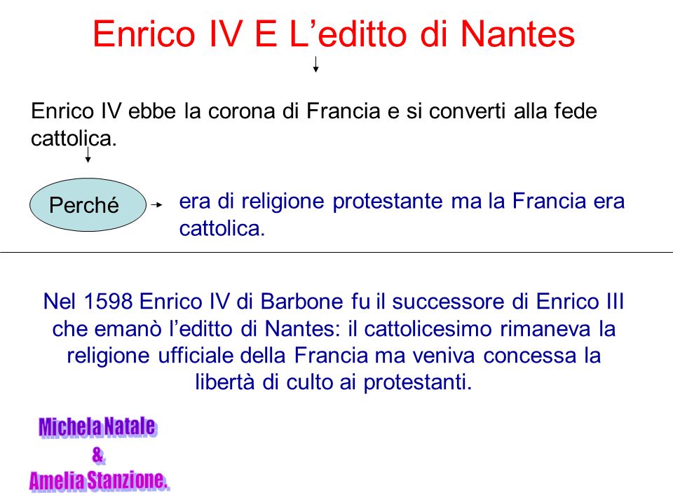 Enrico IV E L’editto di Nantes