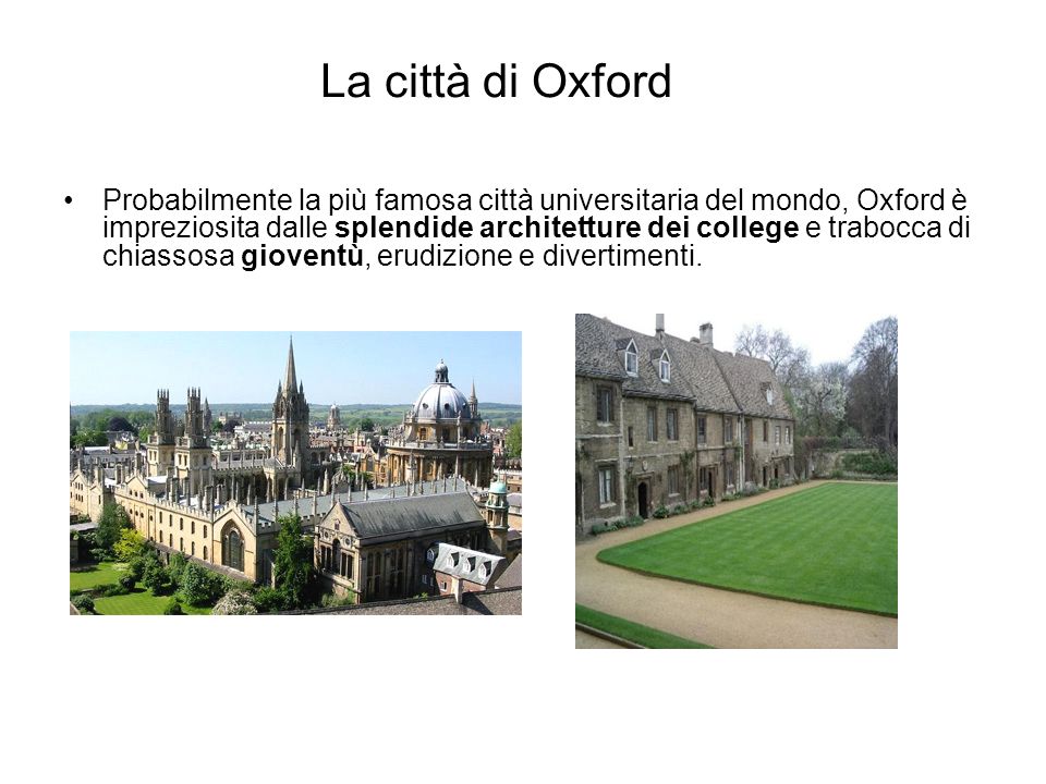 La città di Oxford