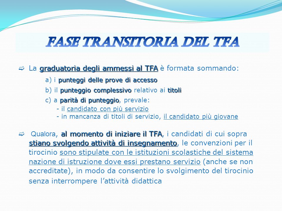 Fase transitoria del TFA