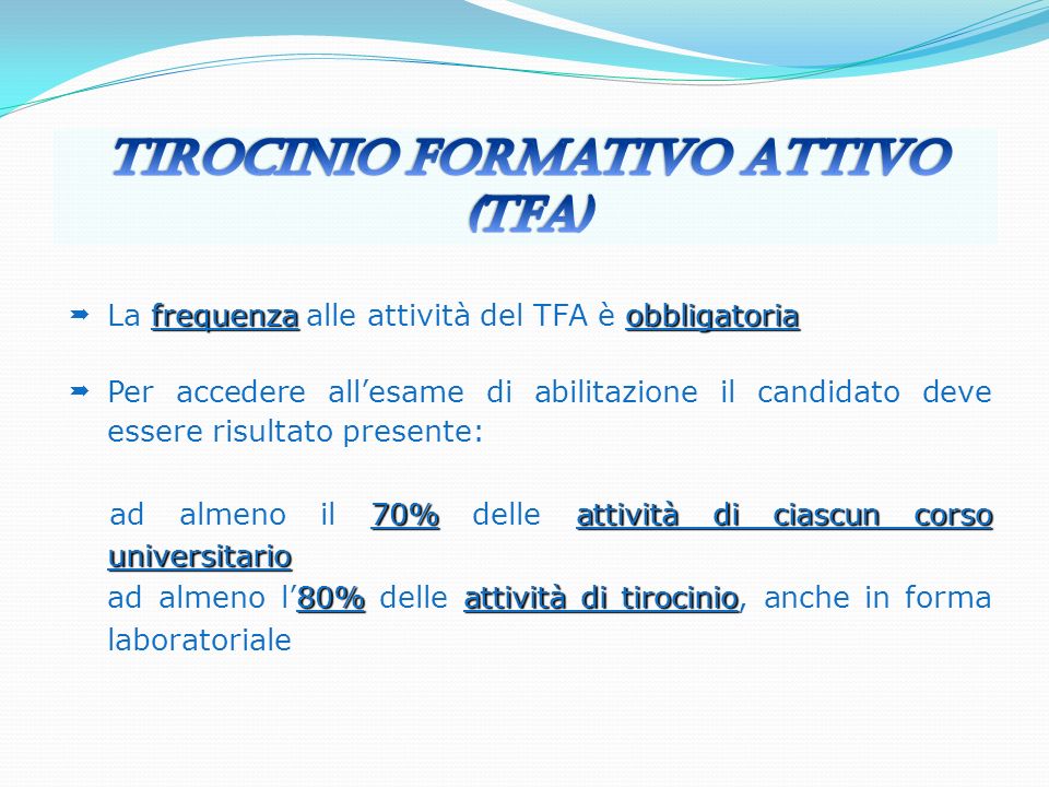 Tirocinio Formativo Attivo (TFA)