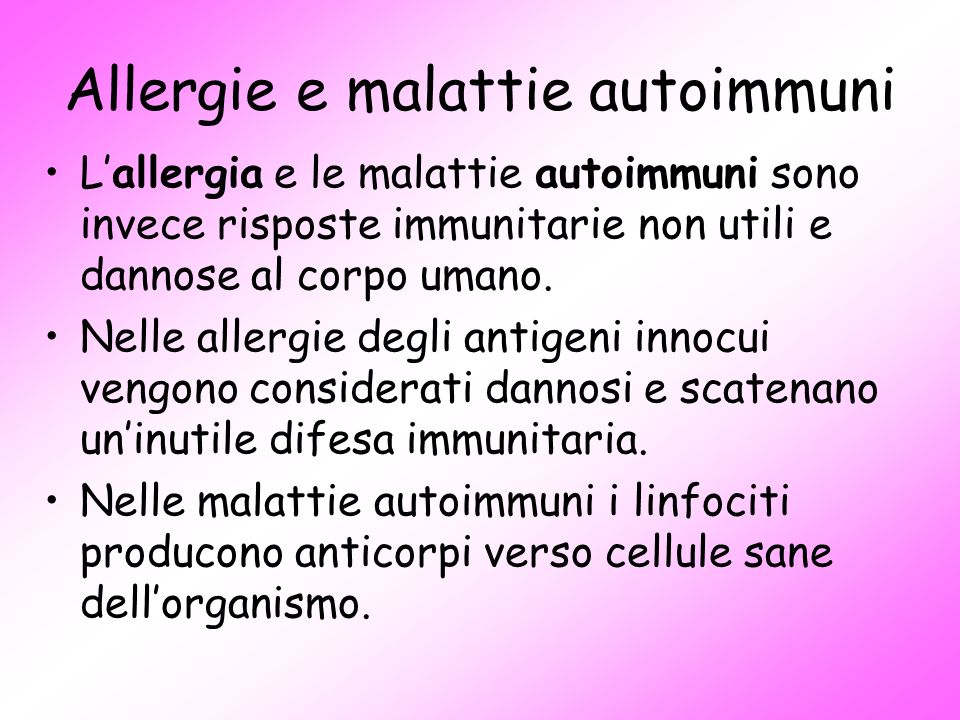 Allergie e malattie autoimmuni
