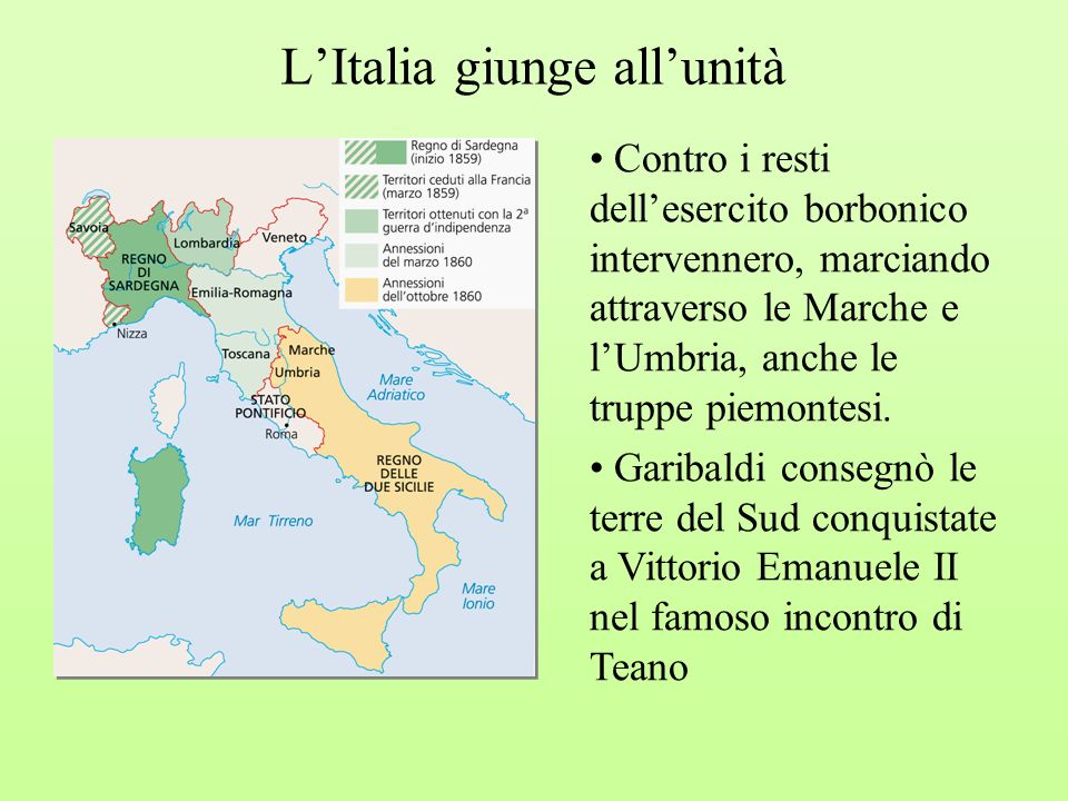L’Italia giunge all’unità