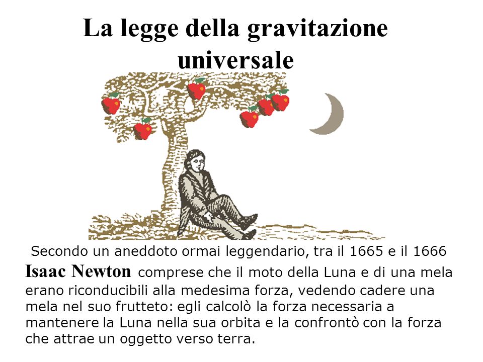 La legge della gravitazione universale