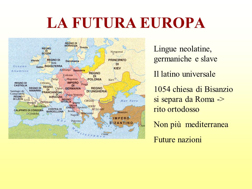 LA FUTURA EUROPA Lingue neolatine, germaniche e slave