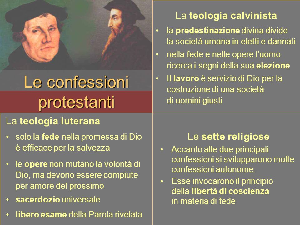 Le confessioni protestanti