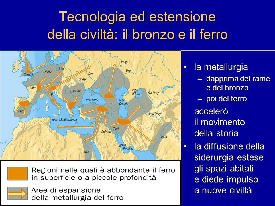Tecnologia ed estensione della civiltà: il bronzo e il ferro
