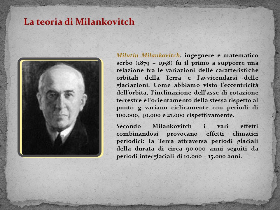La teoria di Milankovitch