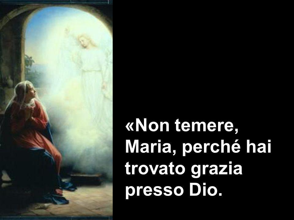 «Non temere, Maria, perché hai trovato grazia presso Dio.