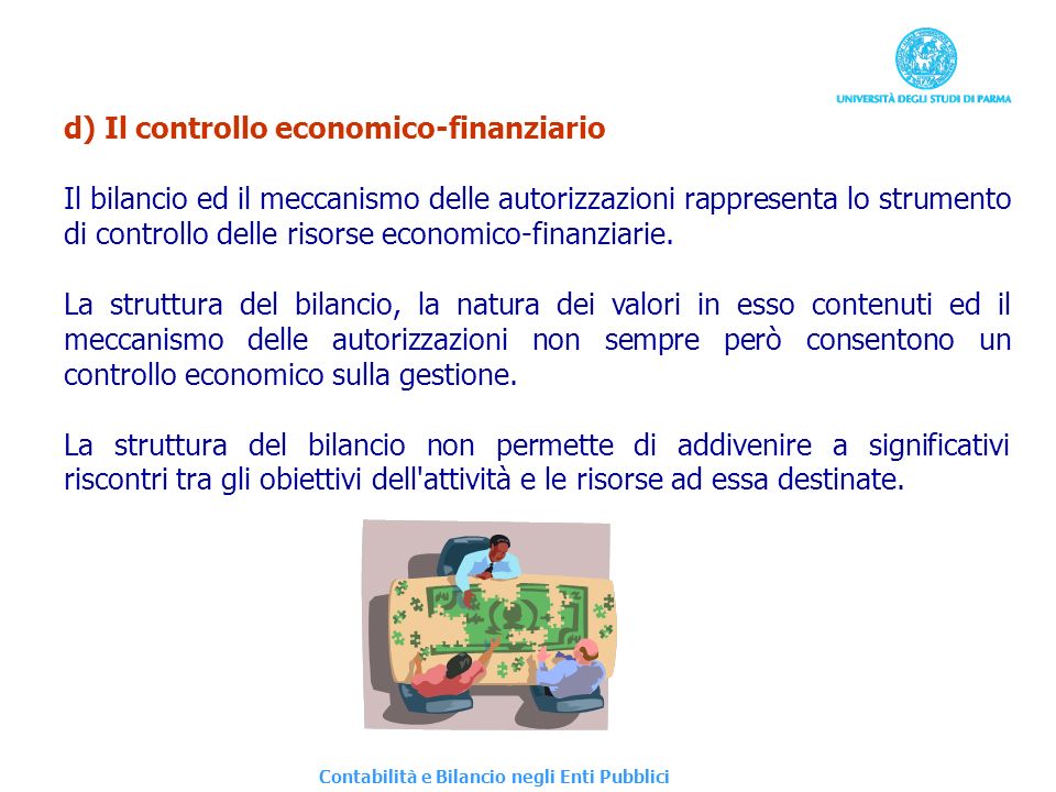 d) Il controllo economico-finanziario