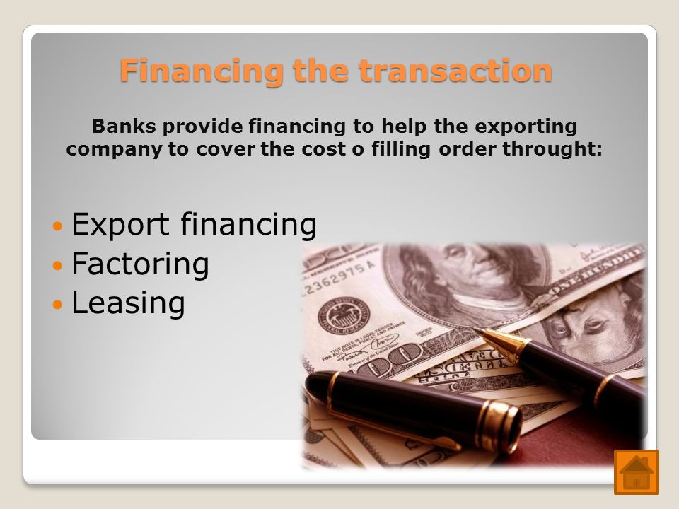 Financing the transaction