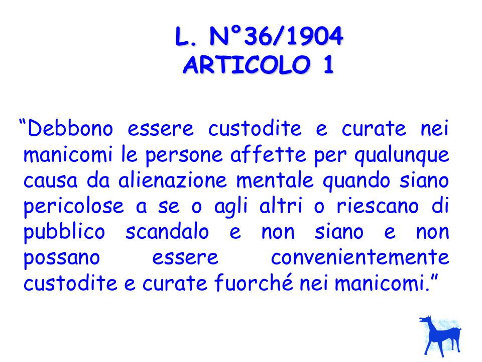 L. N°36/1904 ARTICOLO 1