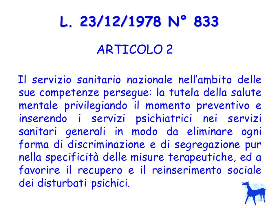 L. 23/12/1978 N° 833 ARTICOLO 2.