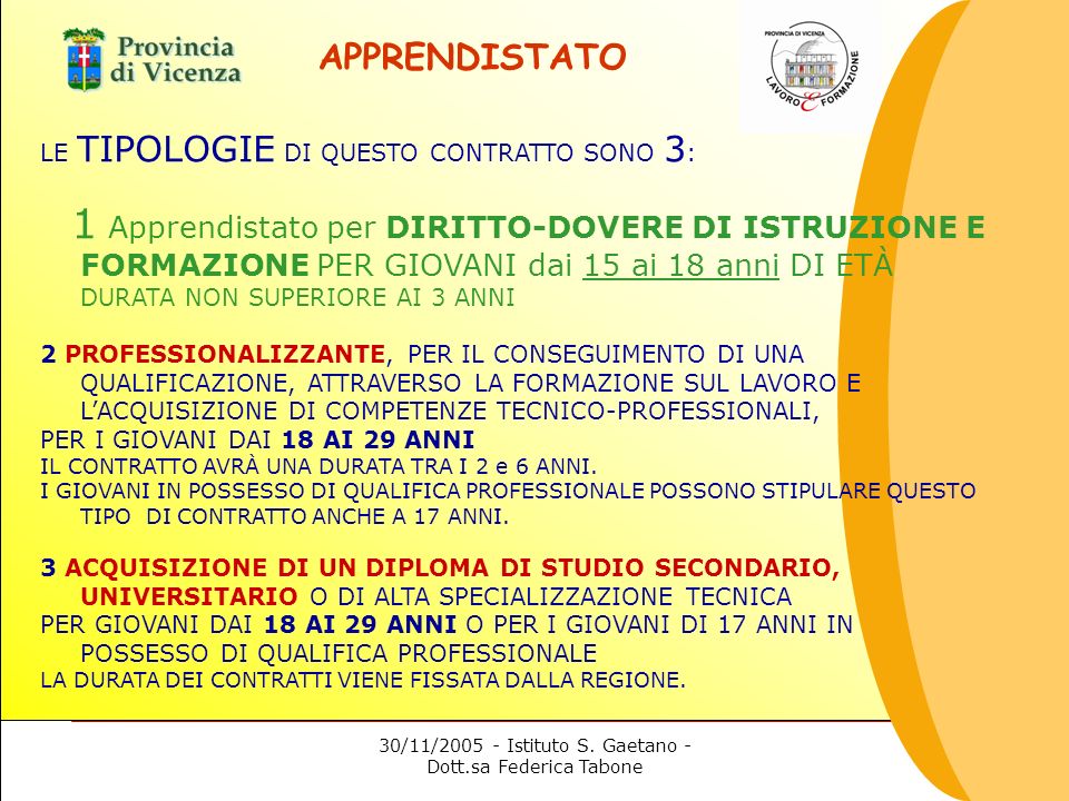 30/11/ Istituto S. Gaetano - Dott.sa Federica Tabone