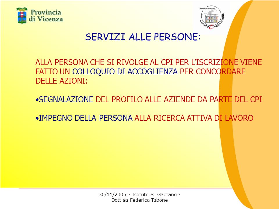 30/11/ Istituto S. Gaetano - Dott.sa Federica Tabone