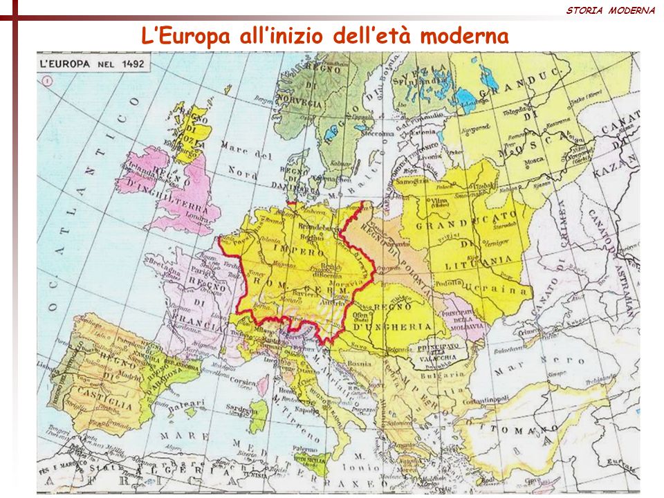 L’Europa all’inizio dell’età moderna
