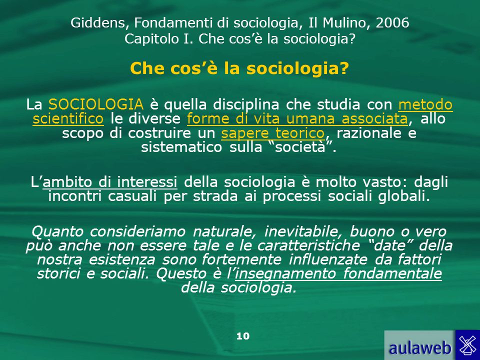 Che cos’è la sociologia