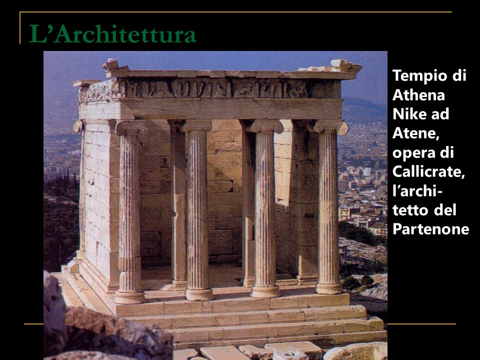 L’Architettura Tempio di Athena Nike ad