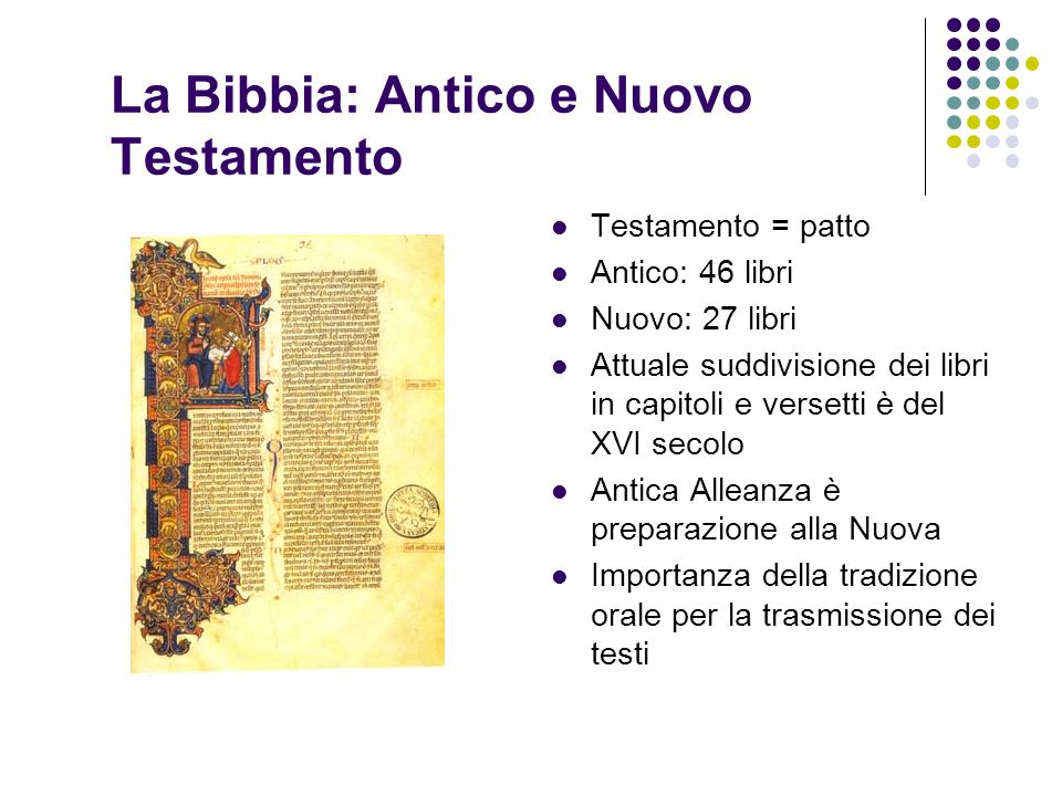 La Bibbia: Antico e Nuovo Testamento