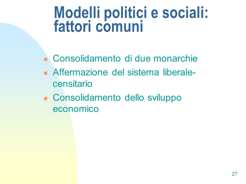 Modelli politici e sociali: fattori comuni