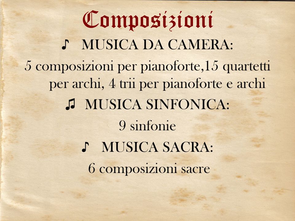 Composizioni MUSICA DA CAMERA: