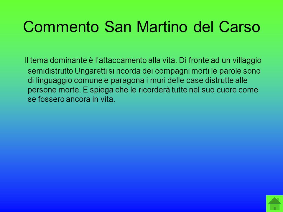 Commento San Martino del Carso