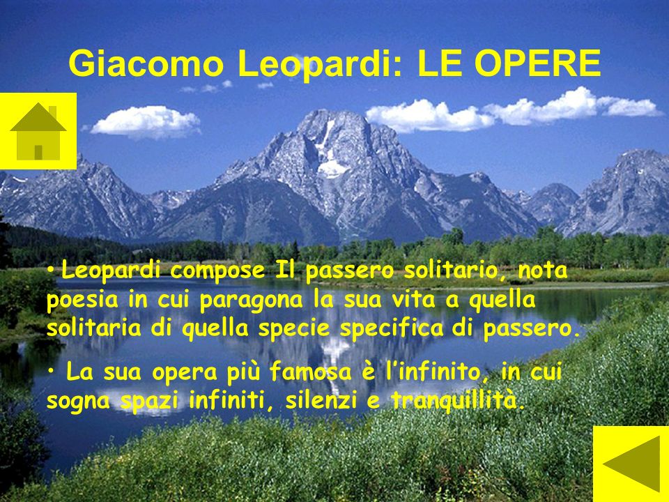 Giacomo Leopardi: LE OPERE