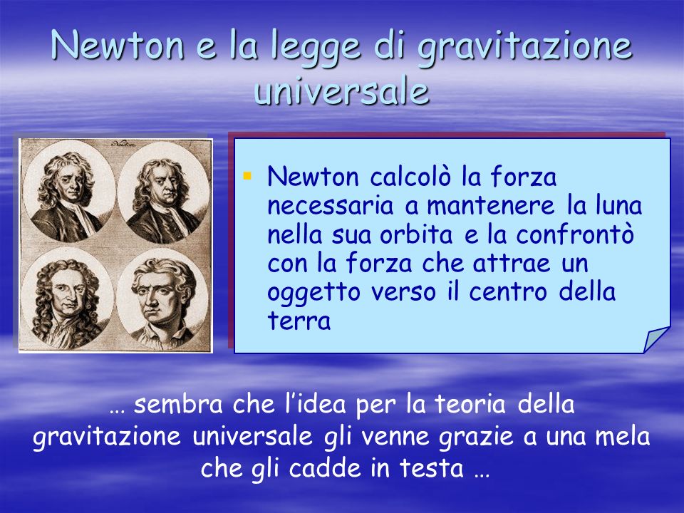 Newton e la legge di gravitazione universale