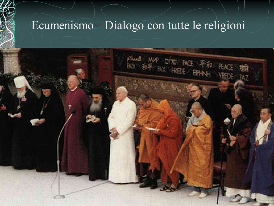 Ecumenismo= Dialogo con tutte le religioni