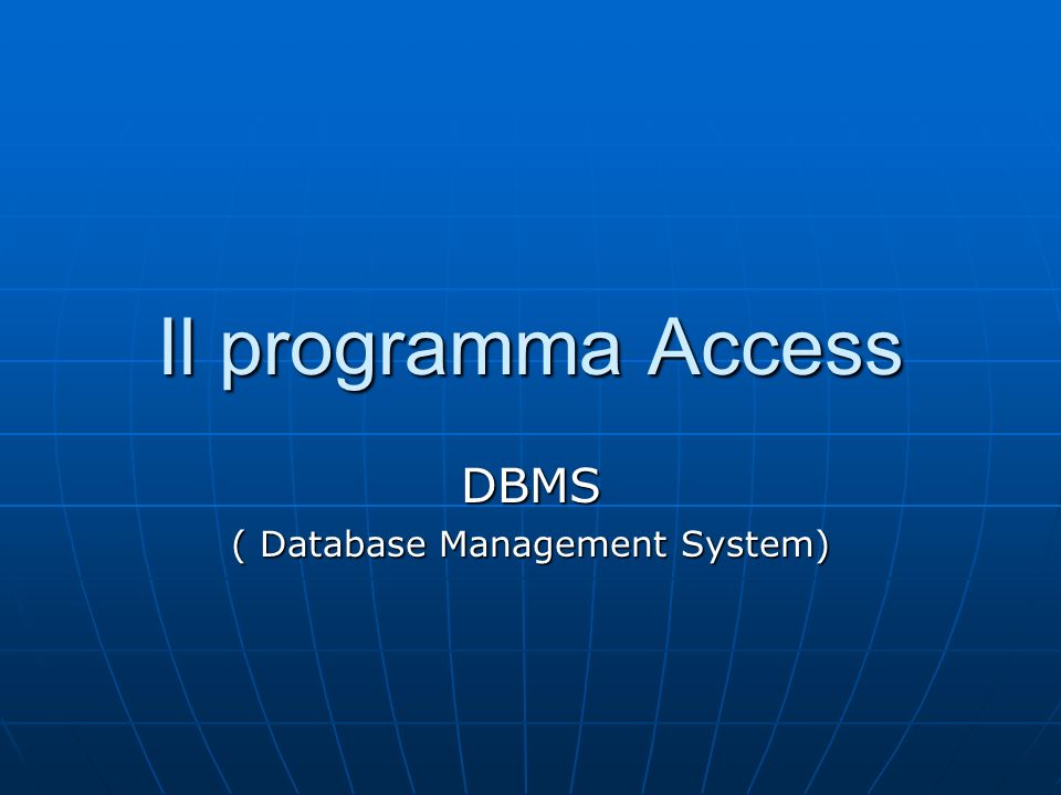 DBMS ( Database Management System)