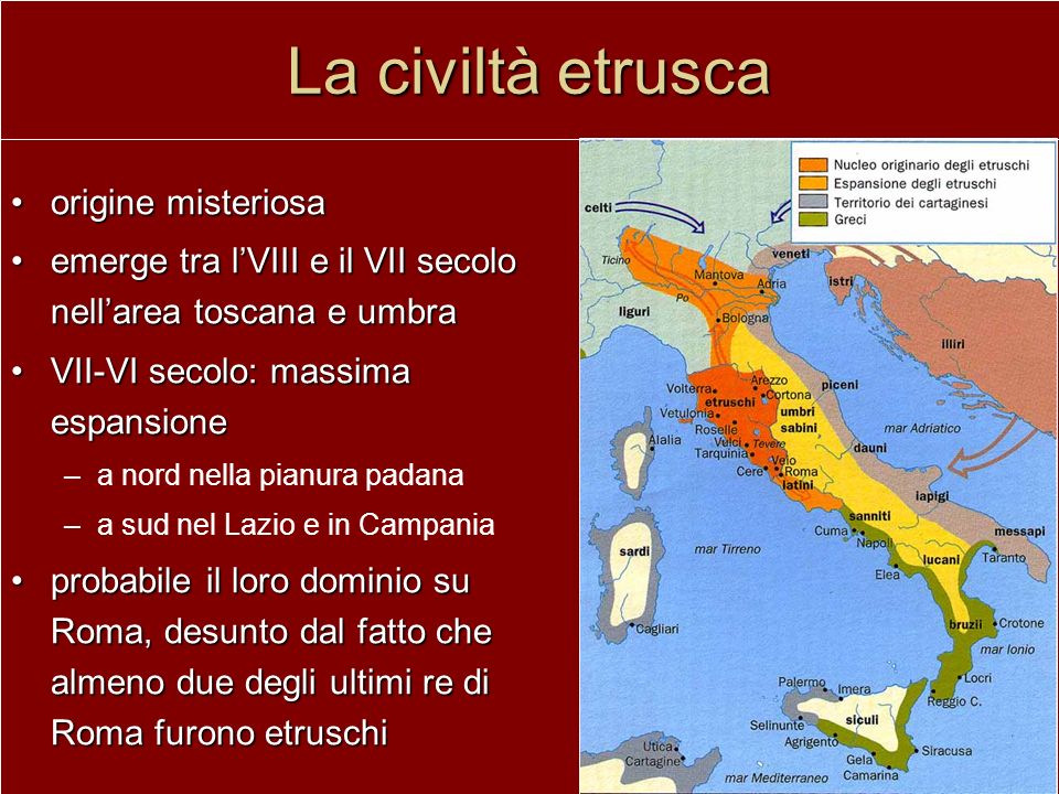 La civiltà etrusca origine misteriosa