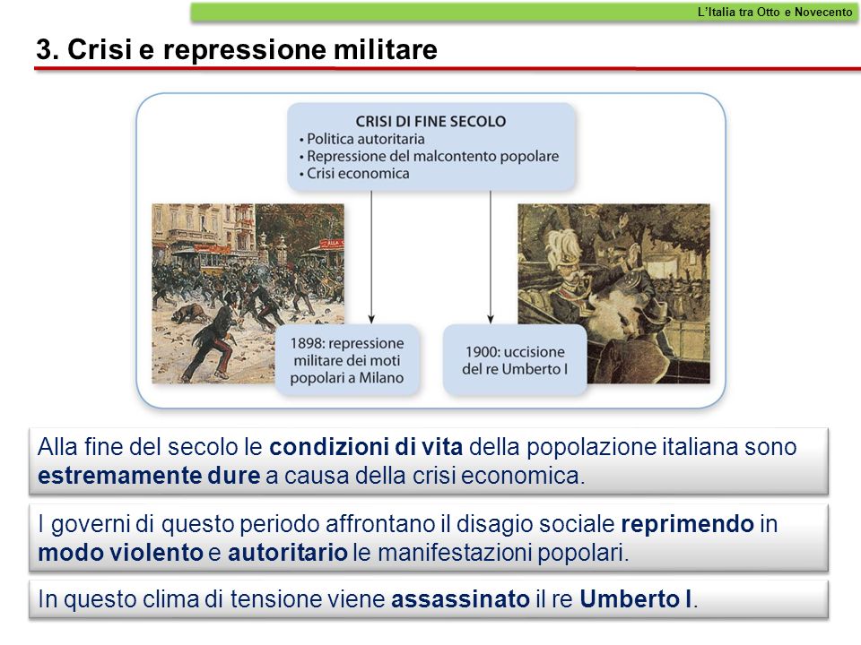 3. Crisi e repressione militare