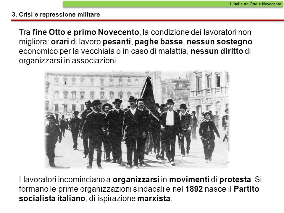 L’Italia tra Otto e Novecento