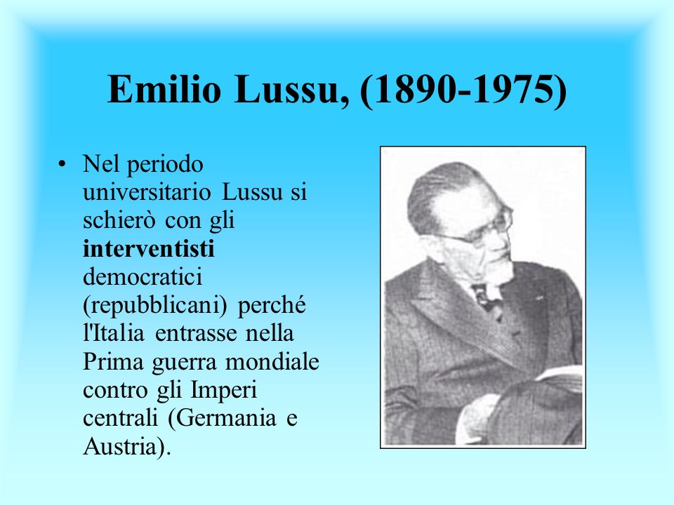Emilio Lussu, ( )