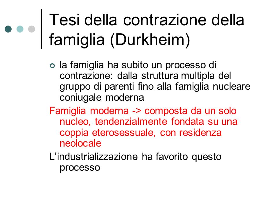 Tesi della contrazione della famiglia (Durkheim)