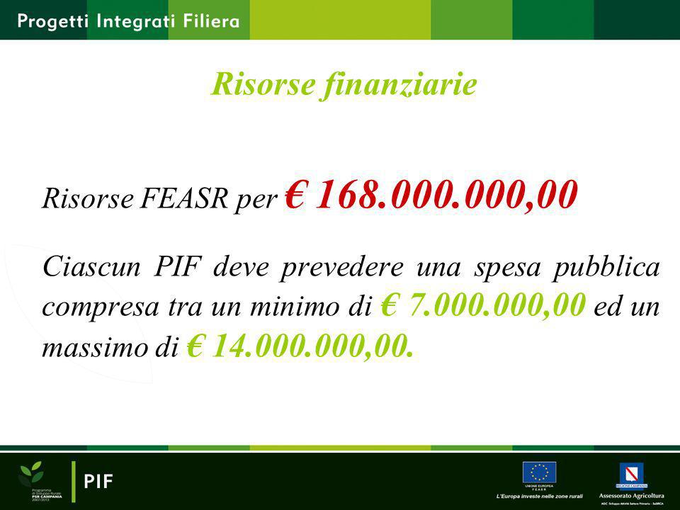 Risorse finanziarie Risorse FEASR per € ,00