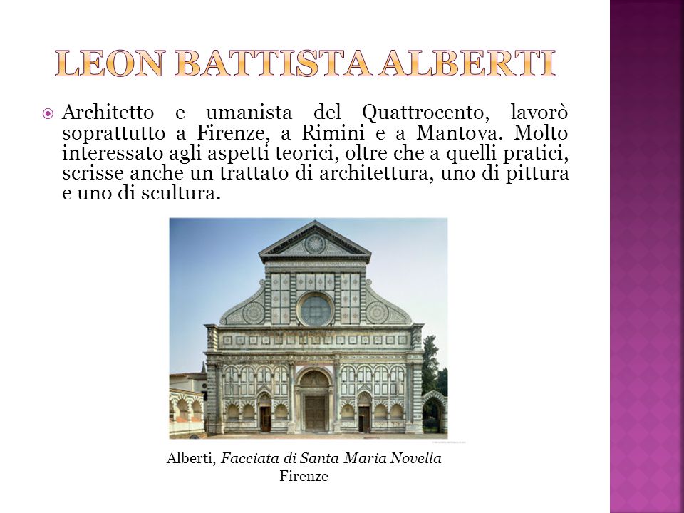 Alberti, Facciata di Santa Maria Novella