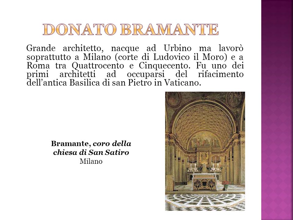 Bramante, coro della chiesa di San Satiro
