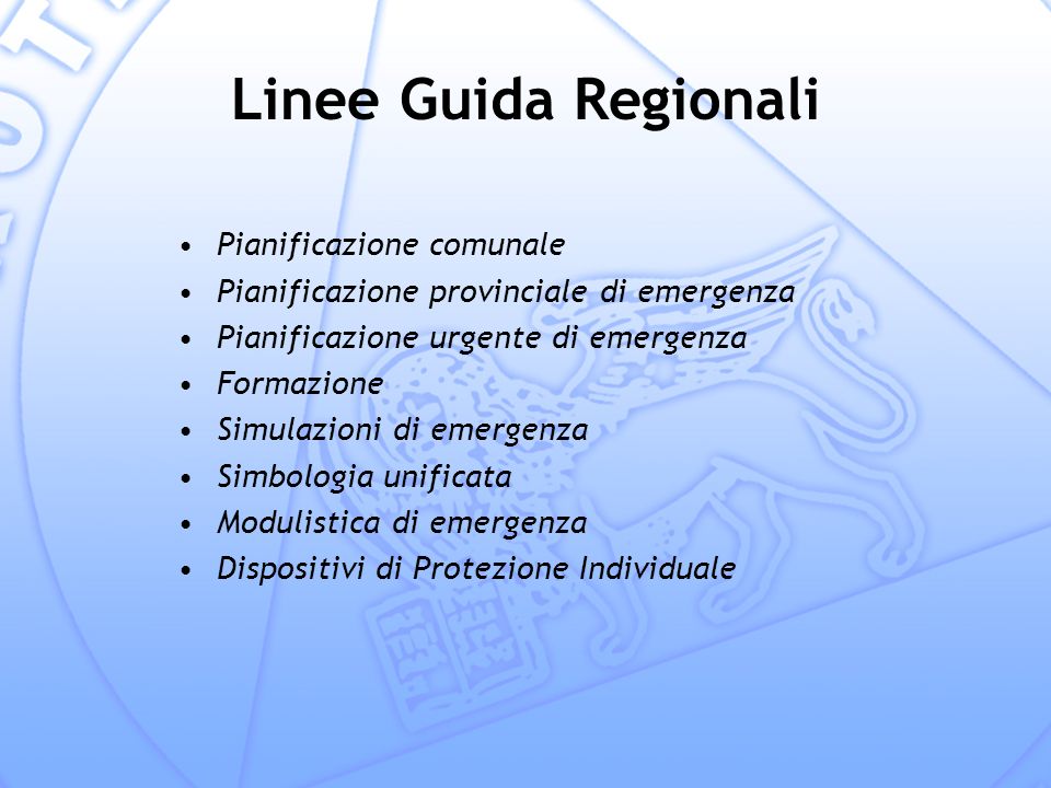Linee Guida Regionali Pianificazione comunale
