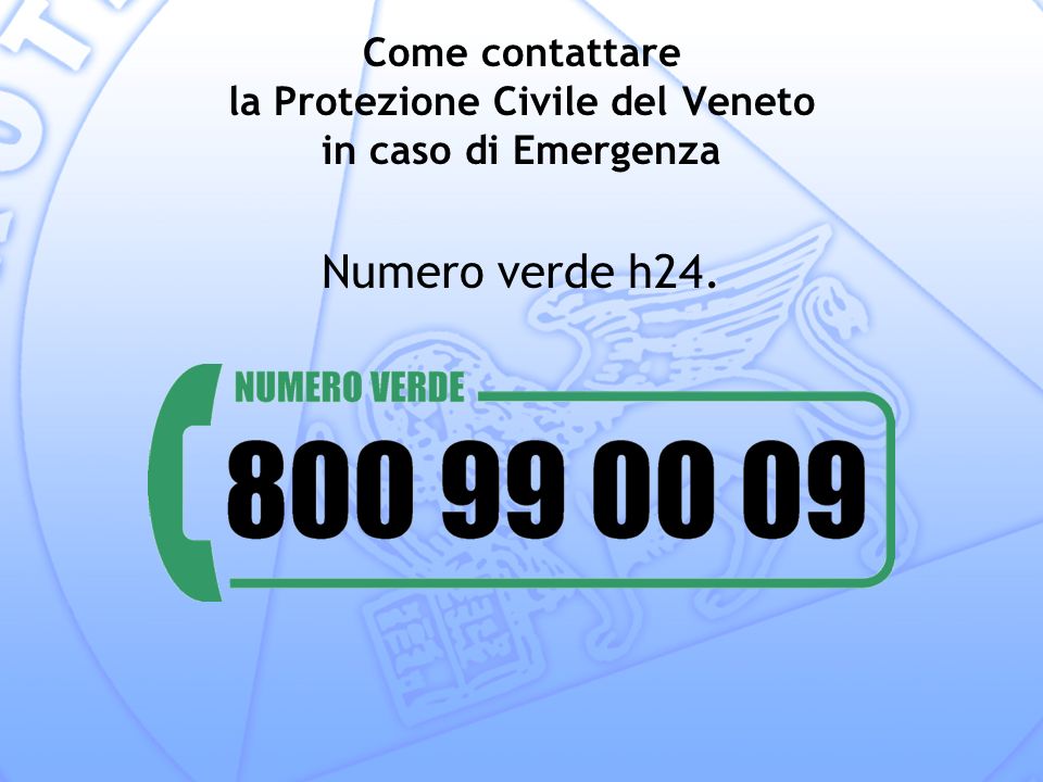 Come contattare la Protezione Civile del Veneto in caso di Emergenza