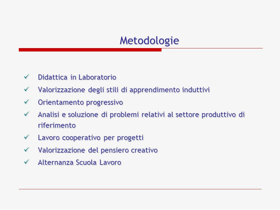 Metodologie Didattica in Laboratorio