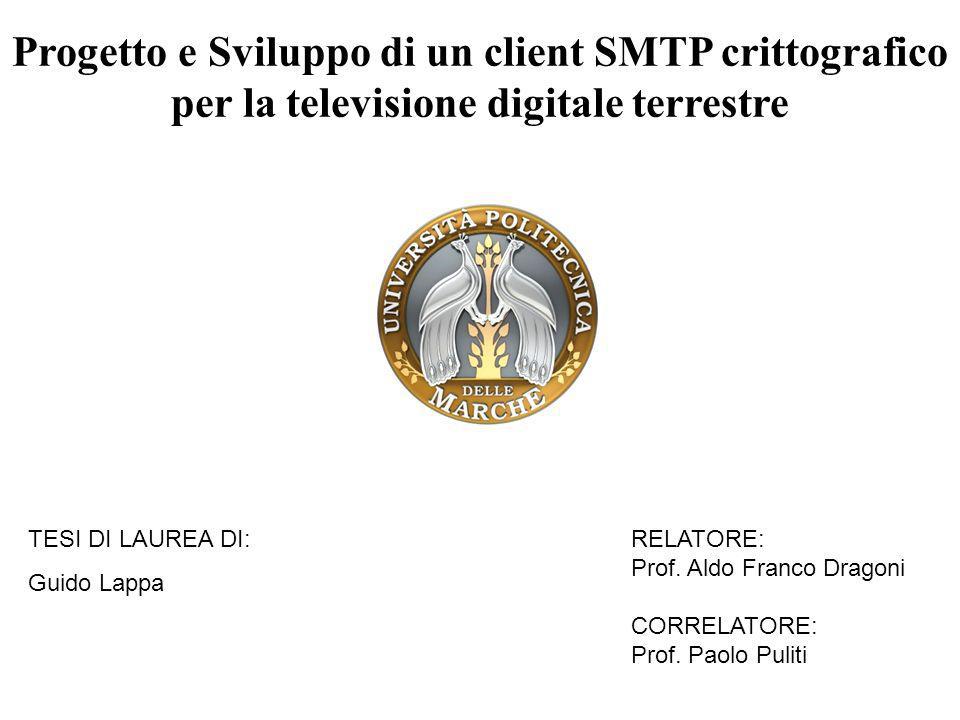 Progetto e Sviluppo di un client SMTP crittografico per la televisione digitale terrestre