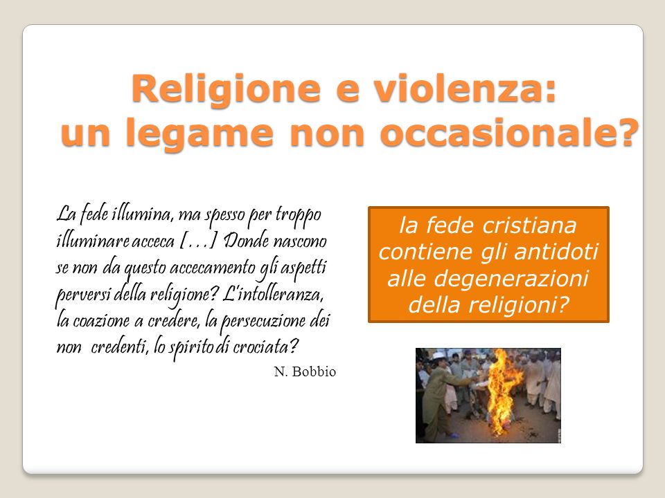 Religione e violenza: un legame non occasionale