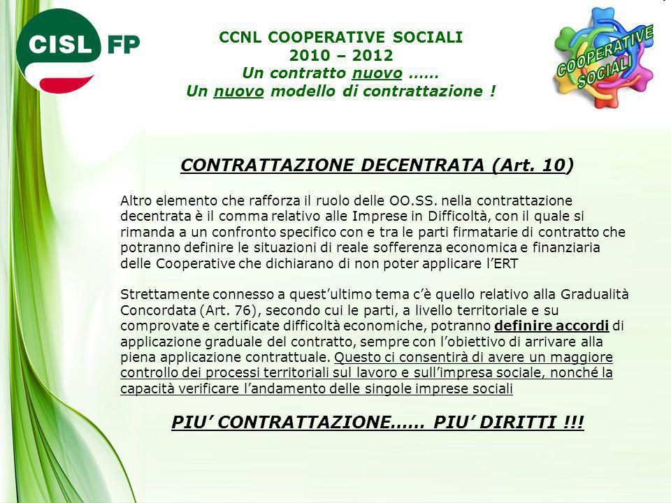 Ccnl Cooperative Sociali 2010 2012 Un Contratto Nuovo Ppt Scaricare