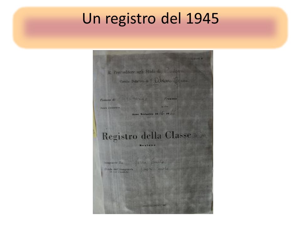 Un registro del 1945