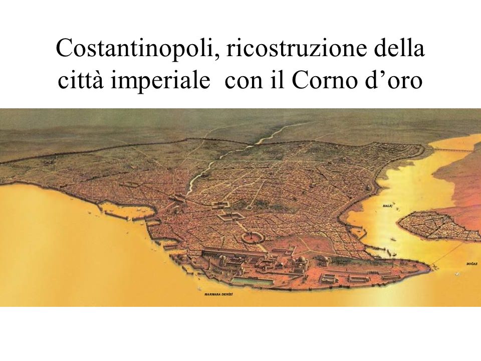 Costantinopoli, ricostruzione della città imperiale con il Corno d’oro