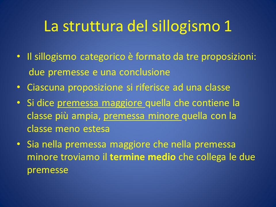 La struttura del sillogismo 1