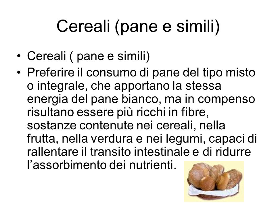 Cereali (pane e simili)