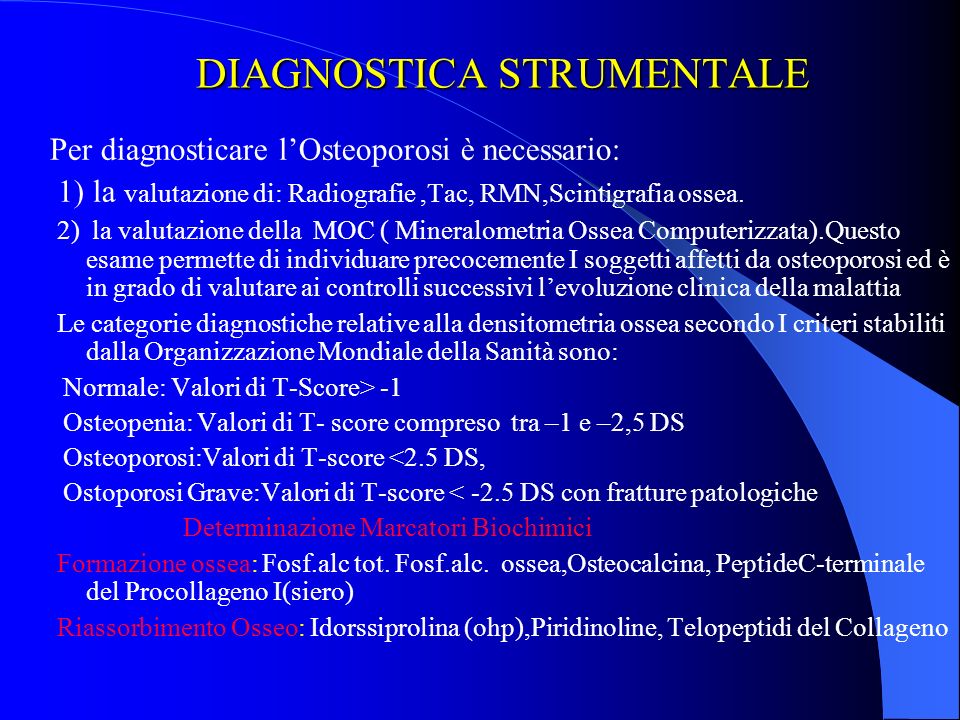 DIAGNOSTICA STRUMENTALE