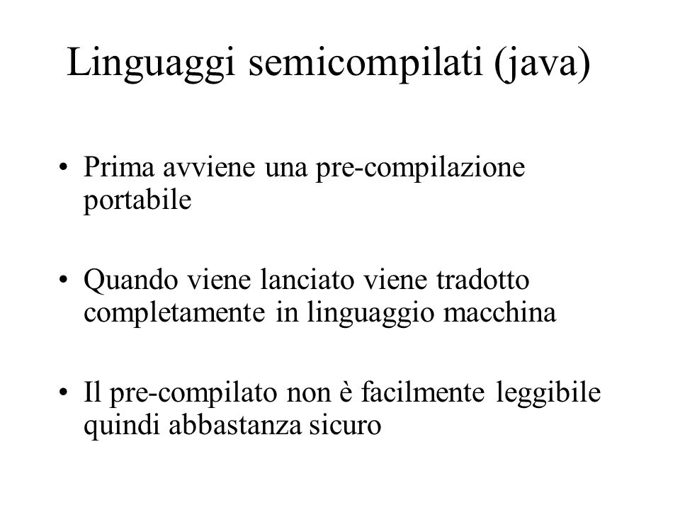 Linguaggi semicompilati (java)