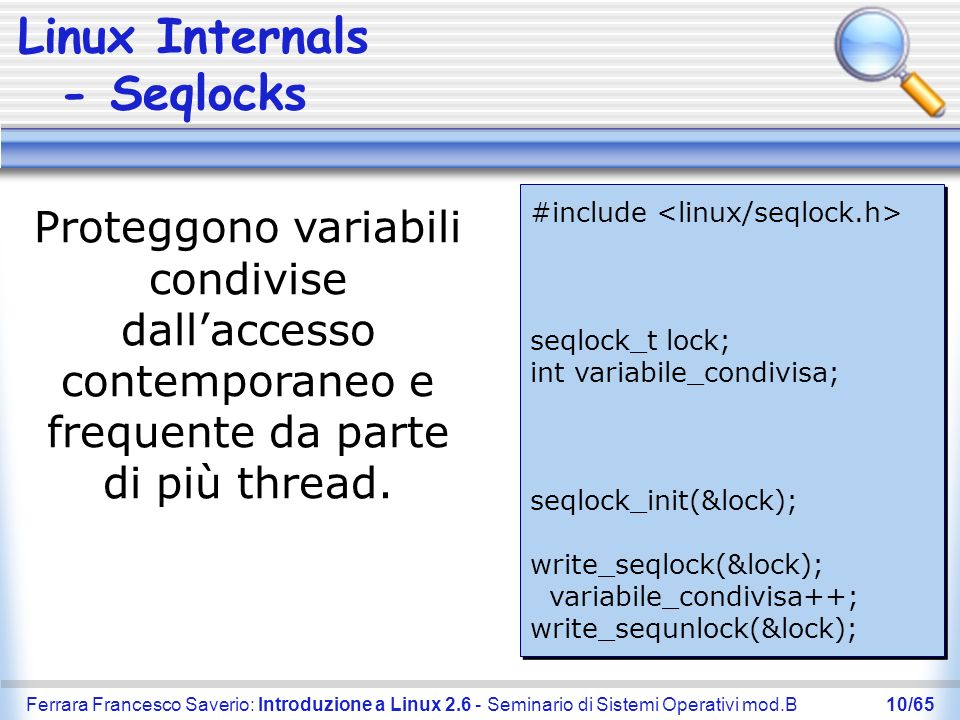Linux Internals - Seqlocks